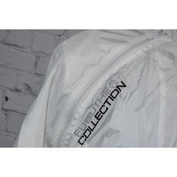 Vintage Y2K FUBU Athletic Jacket Mens Size 2XL White 100% Polyester Full Zip - Picture 3 of 9